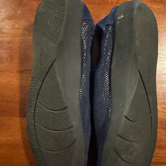 CLARKS CLOUDSTEPPERS SILLIAN JETAY NAVY BLUE WITH SHEEN SIZE 6 - Picture 4 of 7